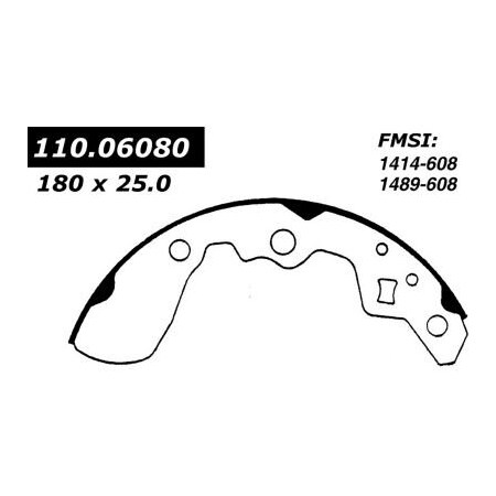 Centric Centric Premium Brake Shoes, Centric Parts 111.06080 111.0608